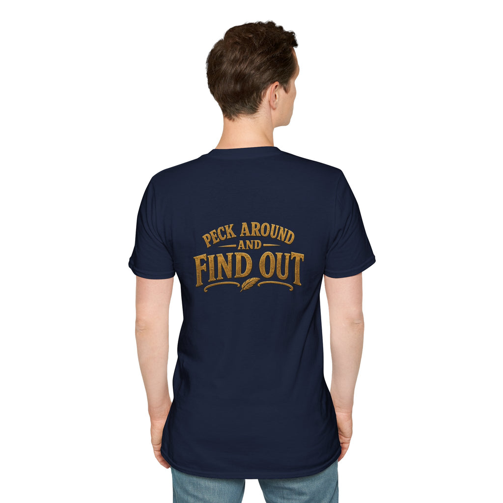 P.A.F.O. (Peck Around and Find Out) Funny Bird Lover Unisex Tee | Front & Back Graphic T-Shirt
