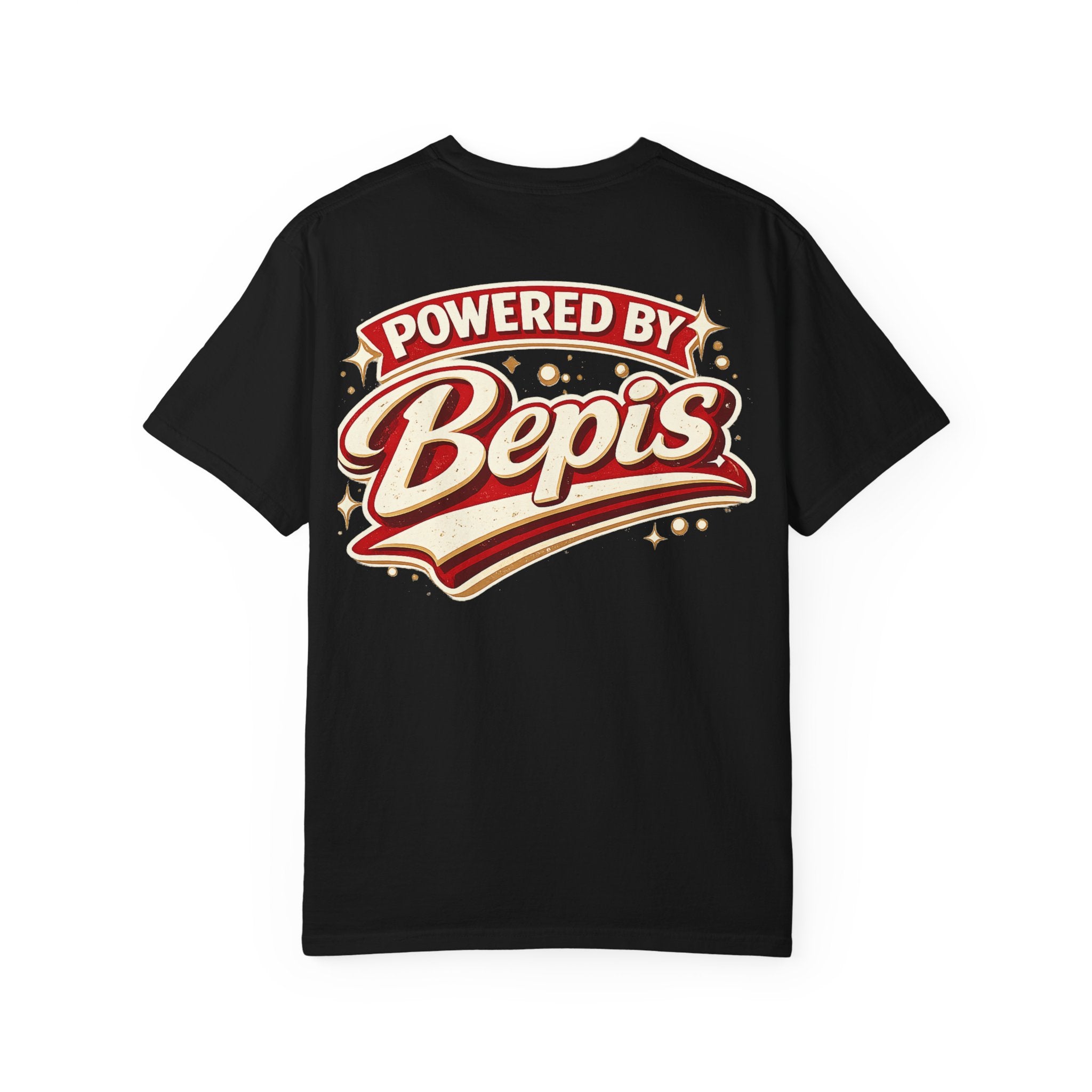 T-Shirt — "Powered by Bepis" Retro Soda Logo Tee