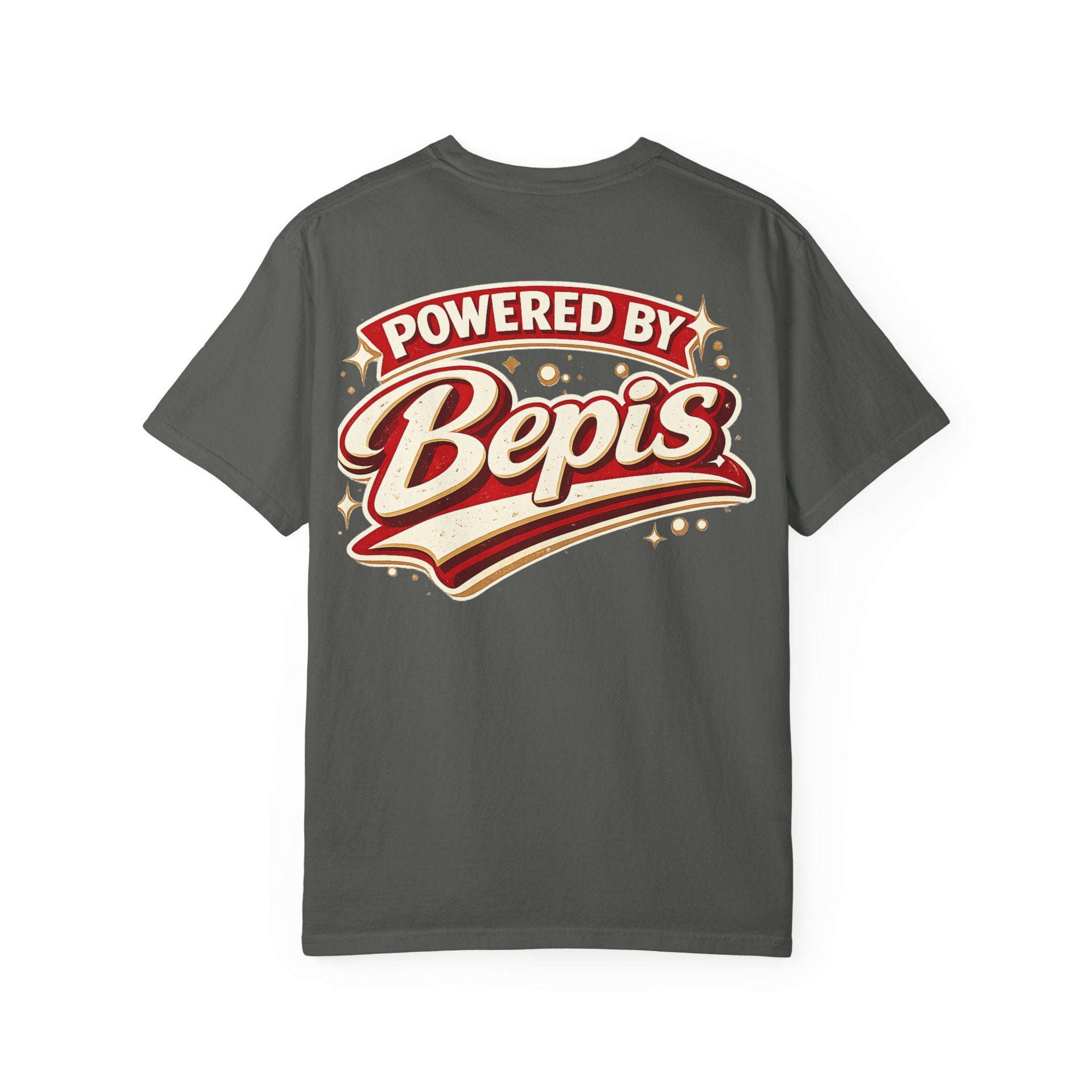 T-Shirt — "Powered by Bepis" Retro Soda Logo Tee