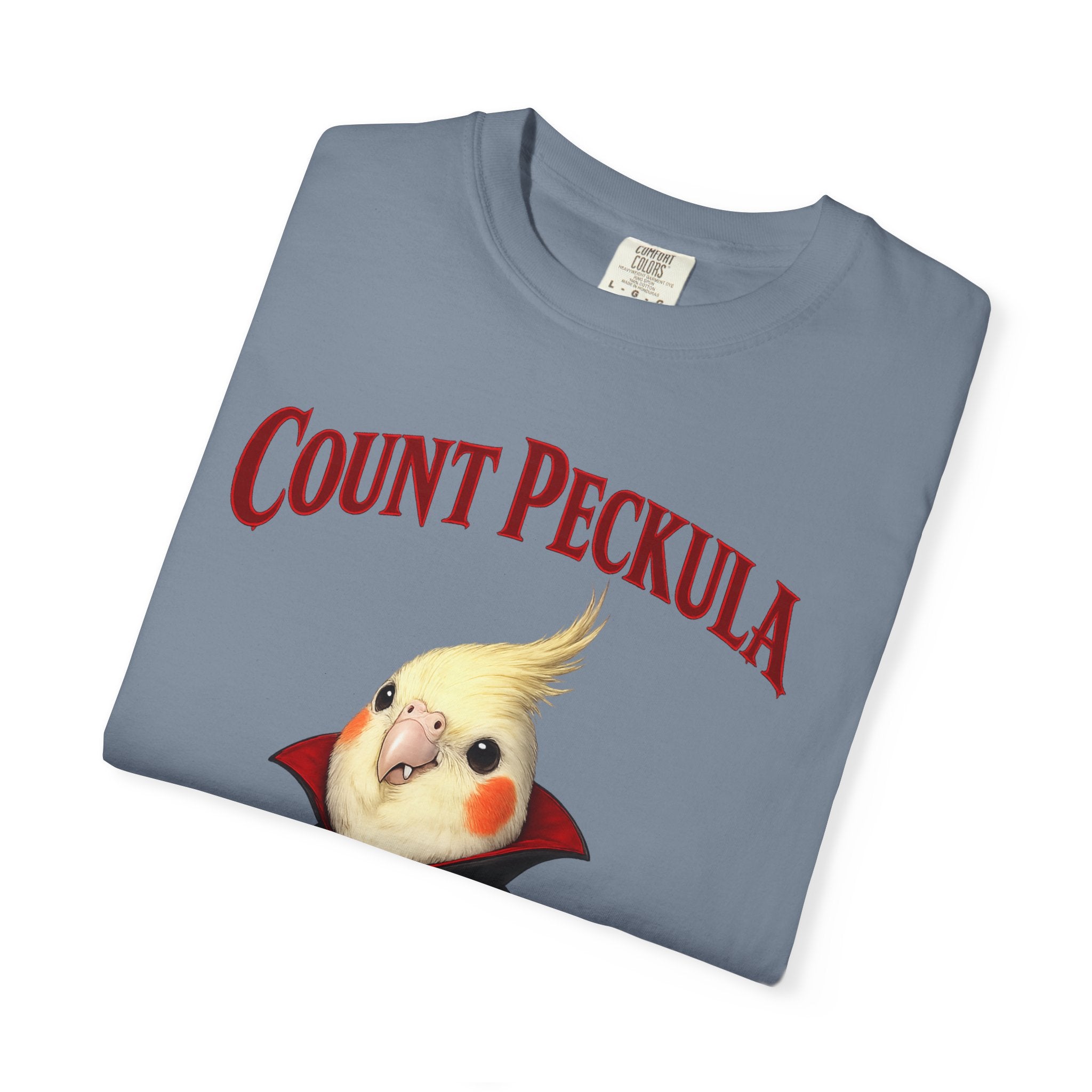 Count Peckula T-Shirt — Cute Vampire Cockatiel Graphic Tee