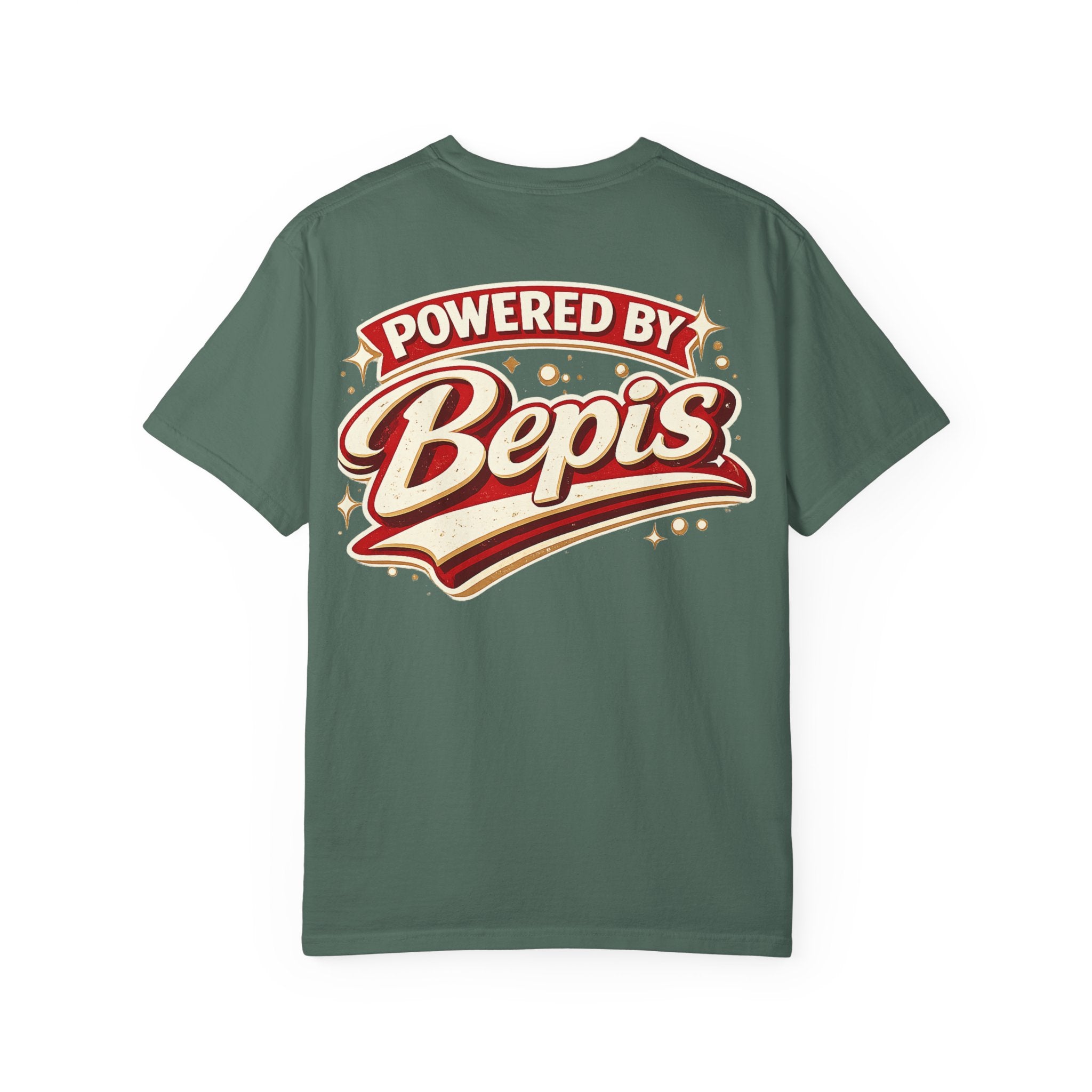 T-Shirt — "Powered by Bepis" Retro Soda Logo Tee