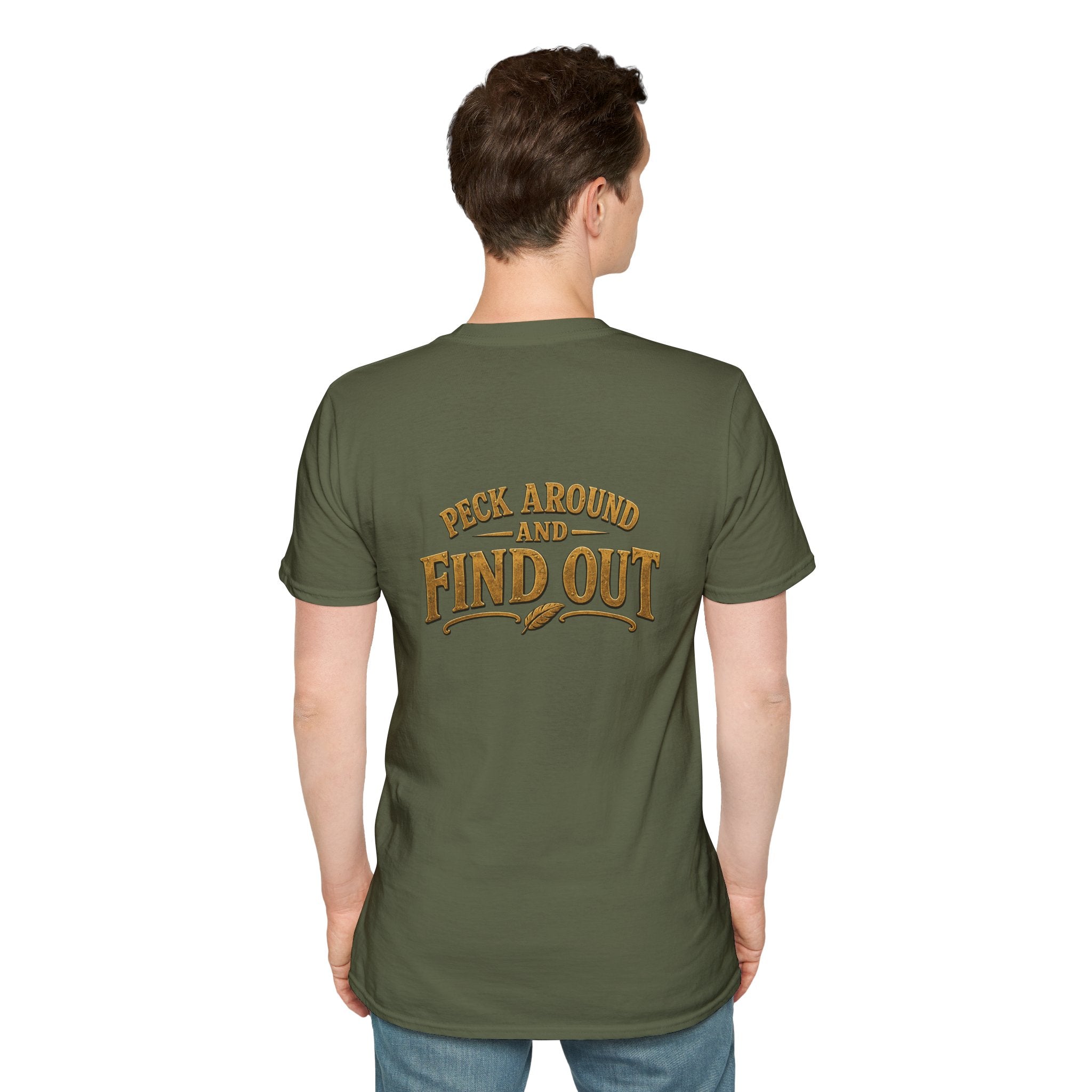 P.A.F.O. (Peck Around and Find Out) Funny Bird Lover Unisex Tee | Front & Back Graphic T-Shirt