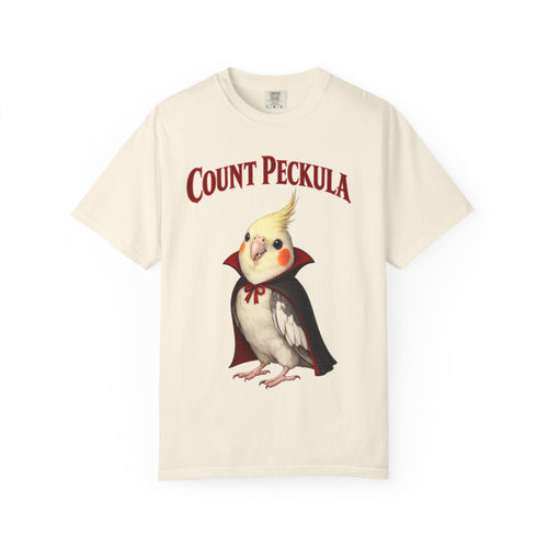 Count Peckula T-Shirt — Cute Vampire Cockatiel Graphic Tee