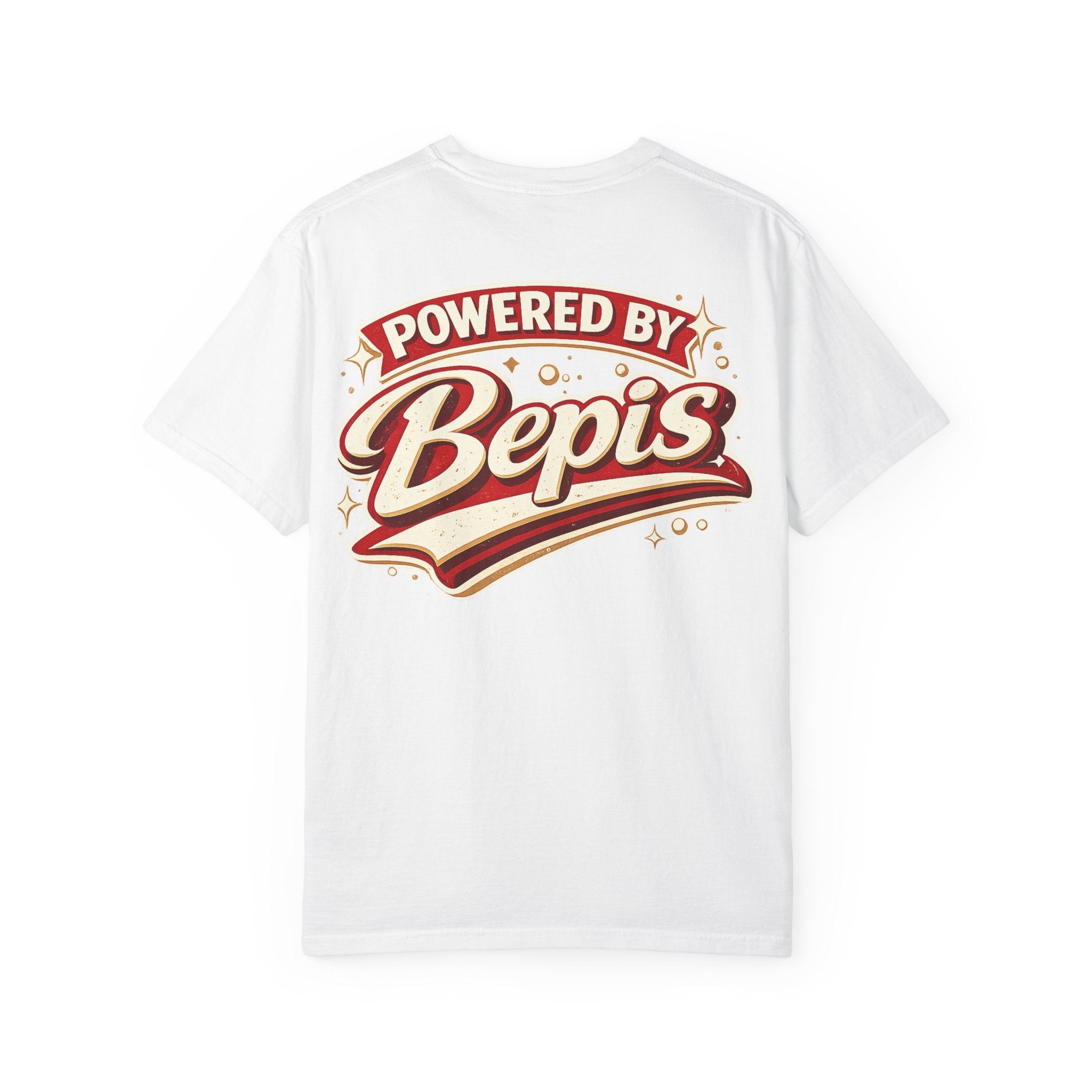 T-Shirt — "Powered by Bepis" Retro Soda Logo Tee