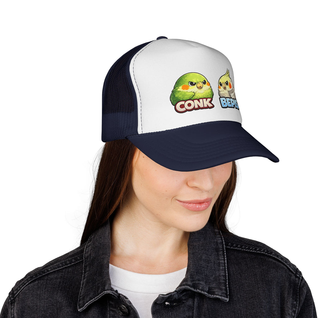Trucker Hat — Cute Conk & Bepis Budgie Caps