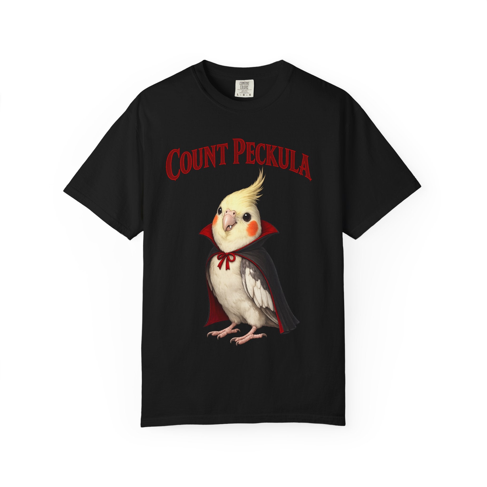 Count Peckula T-Shirt — Cute Vampire Cockatiel Graphic Tee