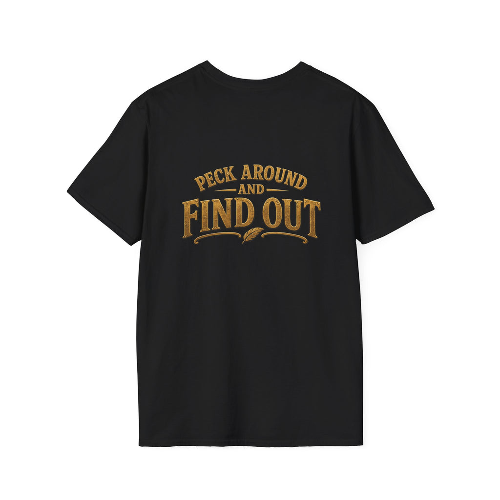 P.A.F.O. (Peck Around and Find Out) Funny Bird Lover Unisex Tee | Front & Back Graphic T-Shirt