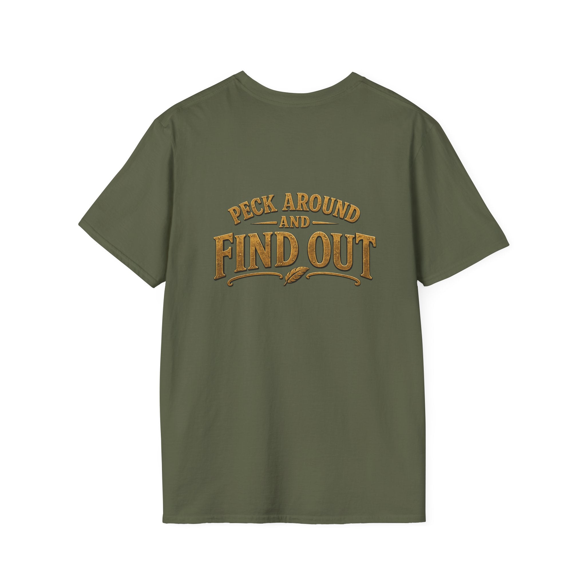 P.A.F.O. (Peck Around and Find Out) Funny Bird Lover Unisex Tee | Front & Back Graphic T-Shirt